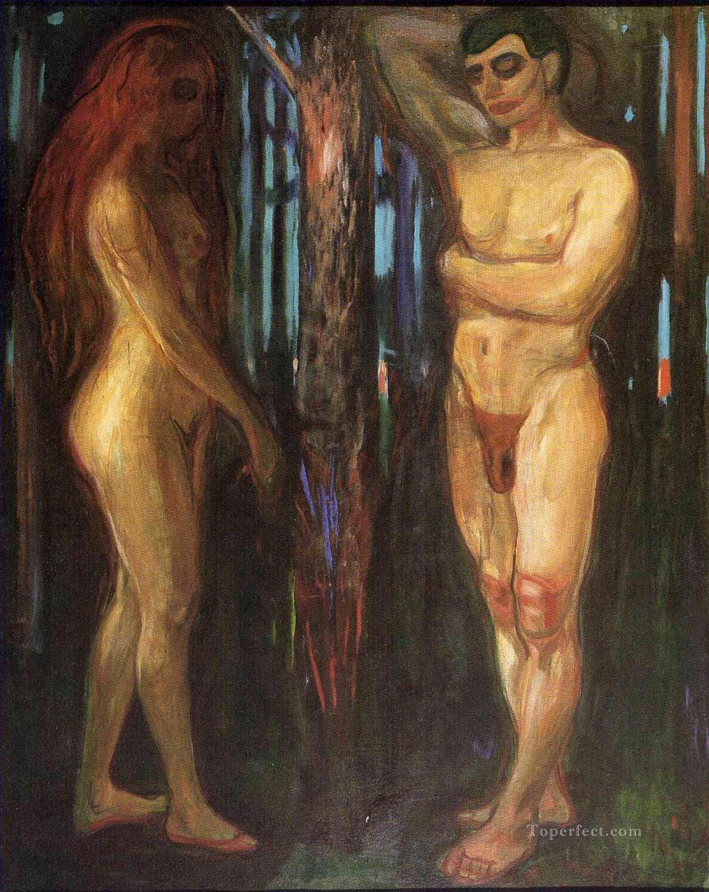 Adán y Eva 1918 Edvard Munch Pintura al óleo